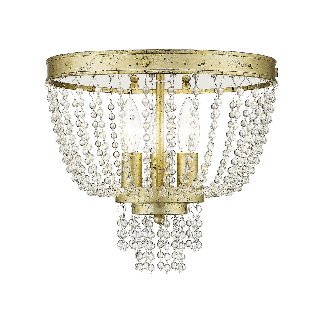 Livex Valentina 51864-28 Ceiling Light - Hand Applied Winter Gold