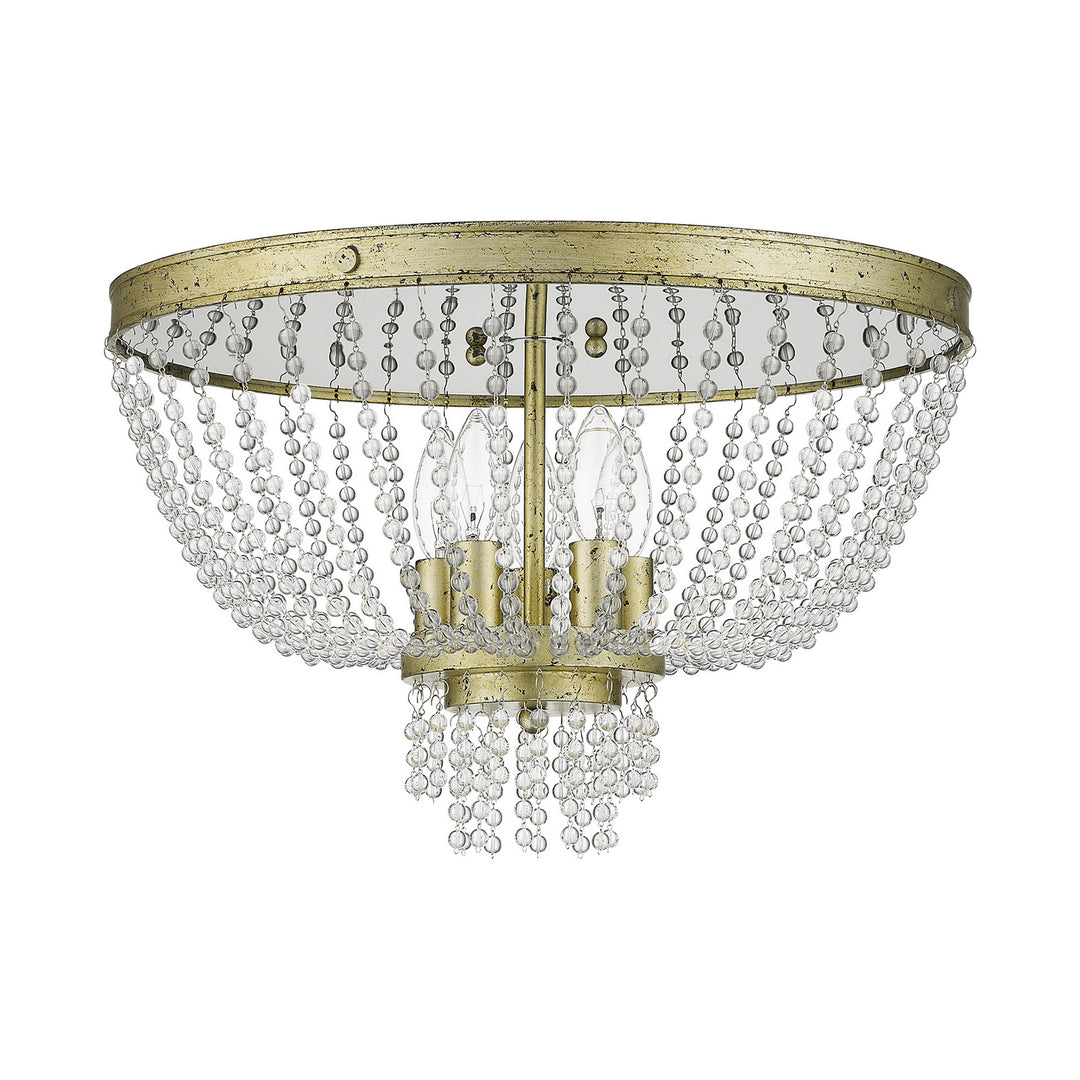 Livex Valentina 51866-28 Ceiling Light - Hand Applied Winter Gold