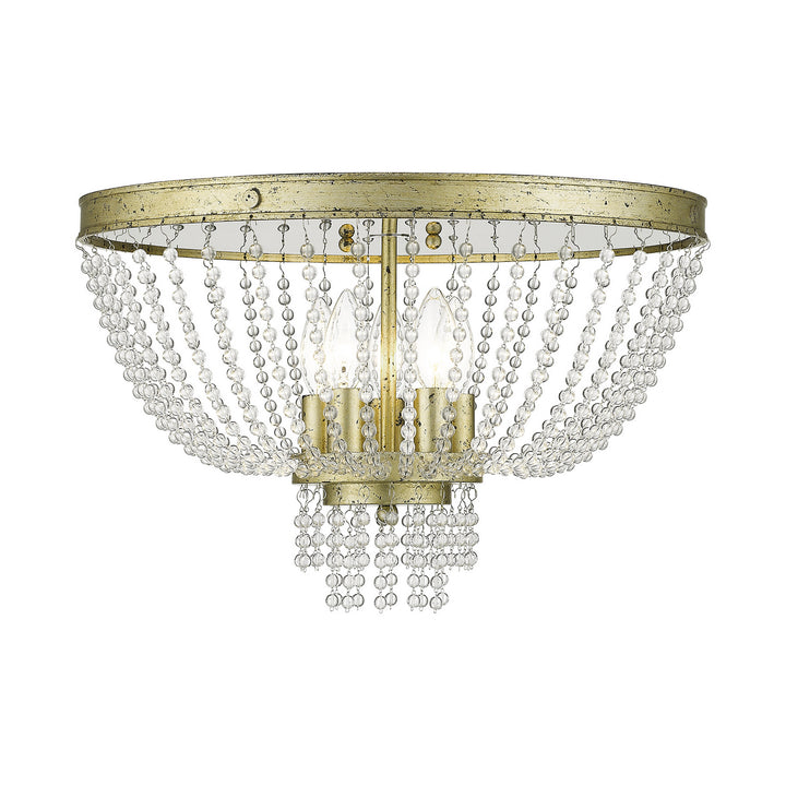 Livex Valentina 51866-28 Ceiling Light - Hand Applied Winter Gold