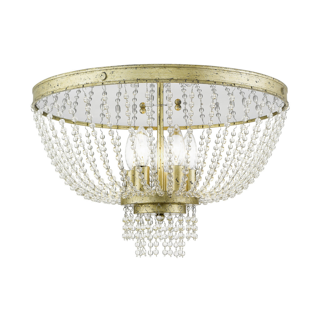 Livex Valentina 51866-28 Ceiling Light - Hand Applied Winter Gold