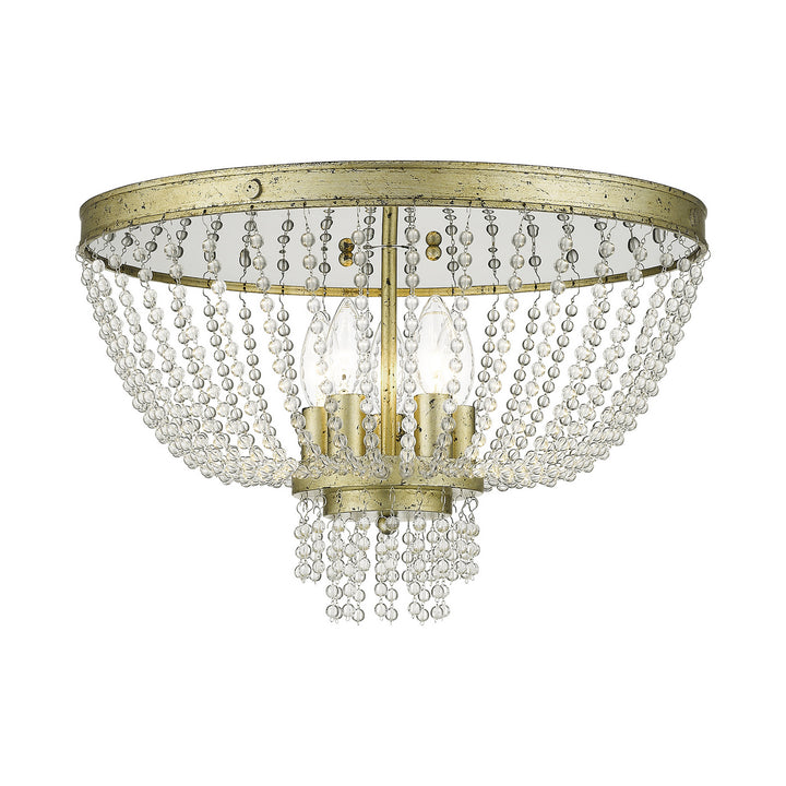 Livex Valentina 51866-28 Ceiling Light - Hand Applied Winter Gold