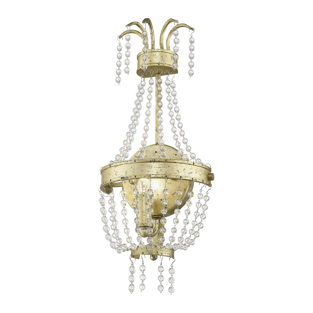 Livex Valentina 51872-28 Wall Sconce Light - Hand Applied Winter Gold