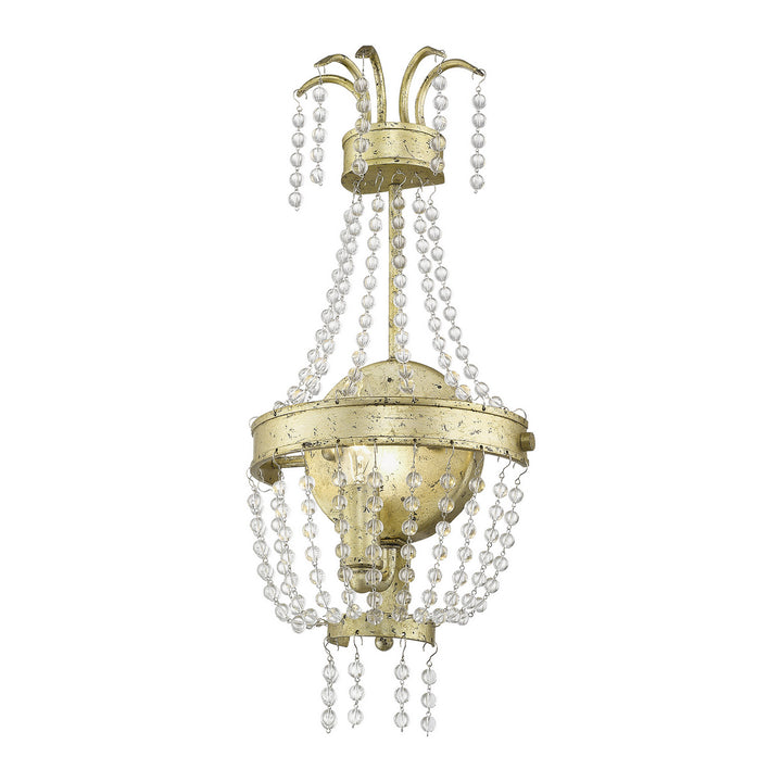 Livex Valentina 51872-28 Wall Sconce Light - Hand Applied Winter Gold
