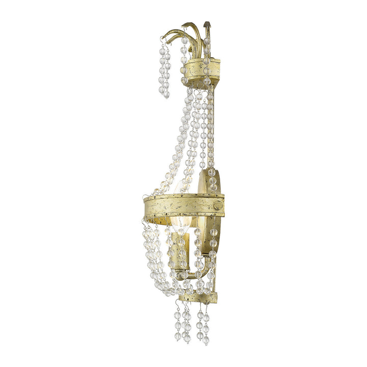 Livex Valentina 51872-28 Wall Sconce Light - Hand Applied Winter Gold