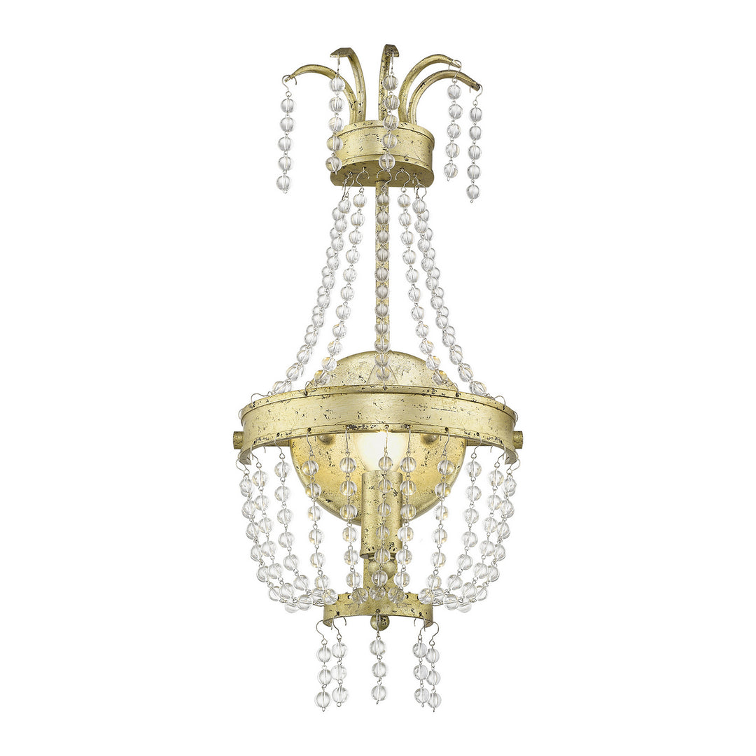Livex Valentina 51872-28 Wall Sconce Light - Hand Applied Winter Gold