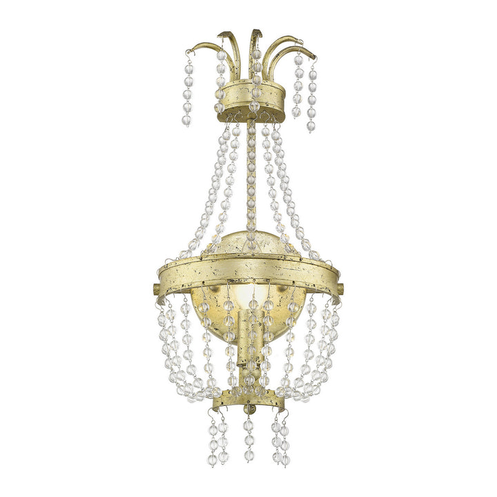 Livex Valentina 51872-28 Wall Sconce Light - Hand Applied Winter Gold