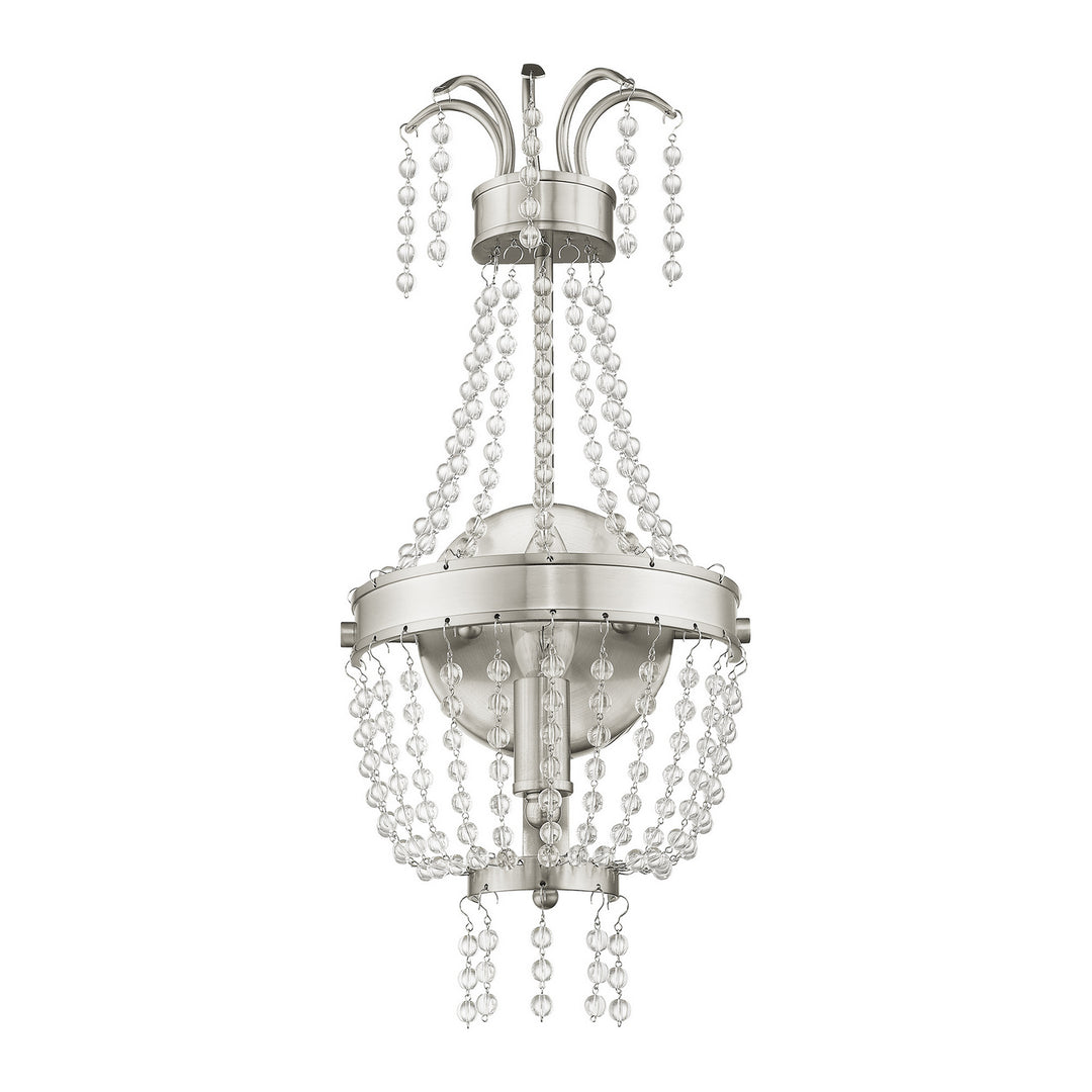 Livex Valentina 51872-91 Wall Sconce Light - Brushed Nickel