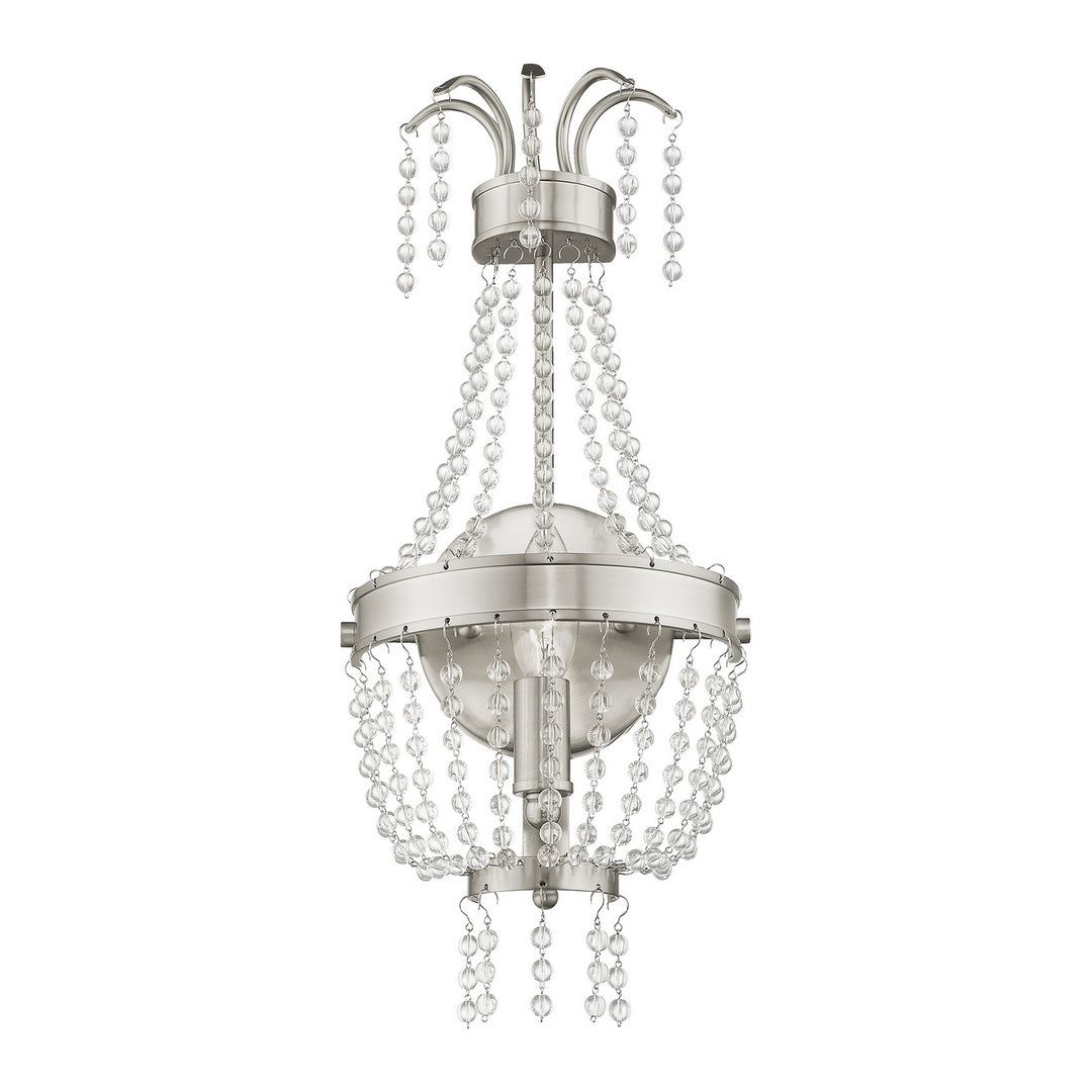 Livex Valentina 51872-91 Wall Sconce Light - Brushed Nickel