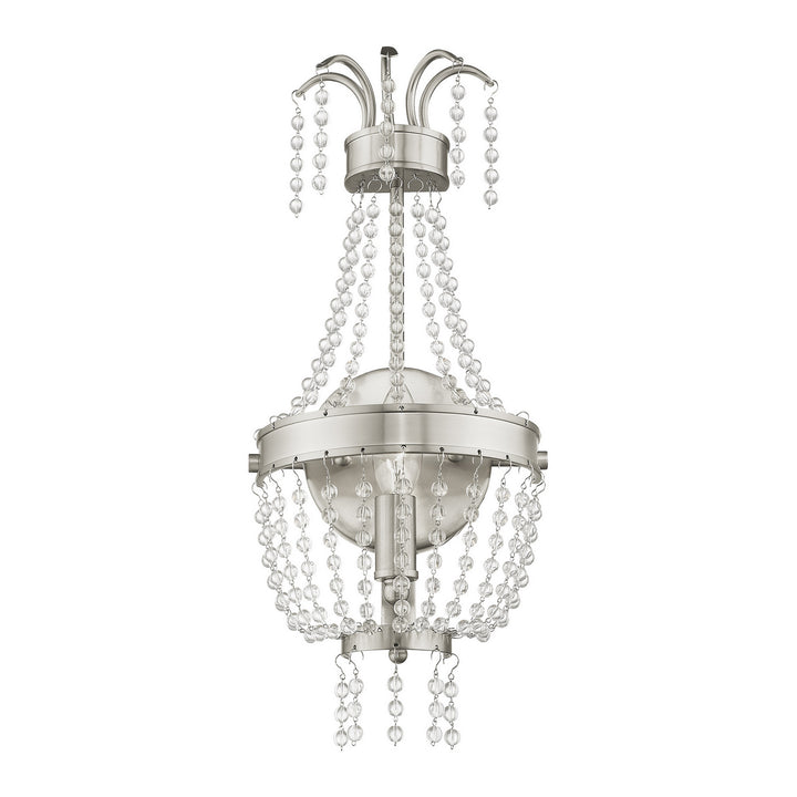 Livex Valentina 51872-91 Wall Sconce Light - Brushed Nickel