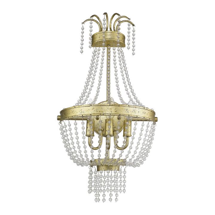 Livex Valentina 51874-28 Wall Sconce Light - Hand Applied Winter Gold