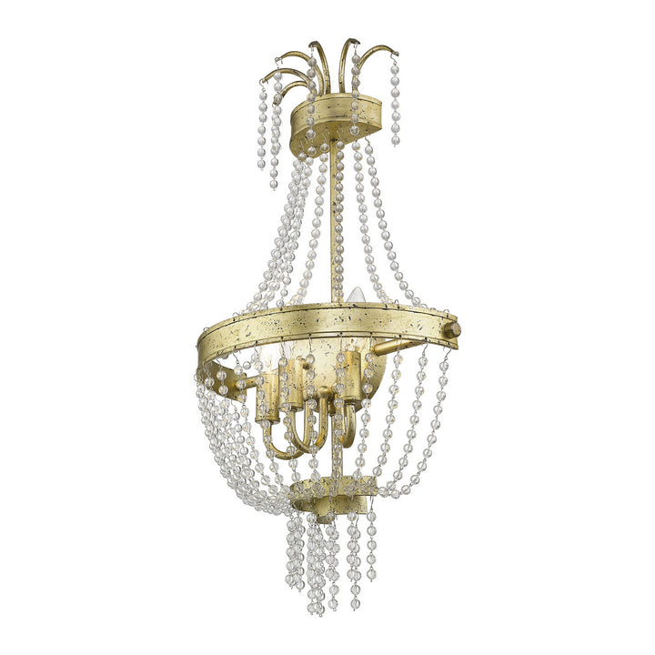 Livex Valentina 51874-28 Wall Sconce Light - Hand Applied Winter Gold