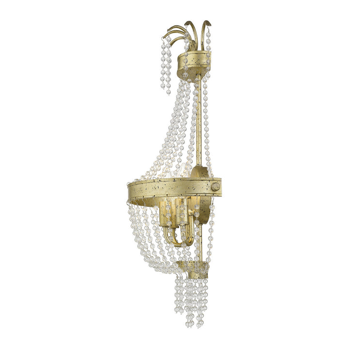 Livex Valentina 51874-28 Wall Sconce Light - Hand Applied Winter Gold