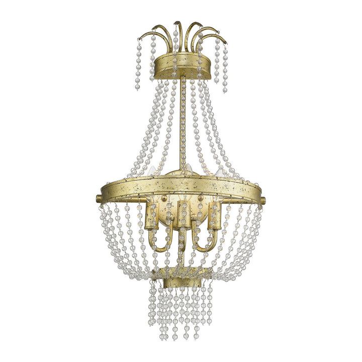 Livex Valentina 51874-28 Wall Sconce Light - Hand Applied Winter Gold