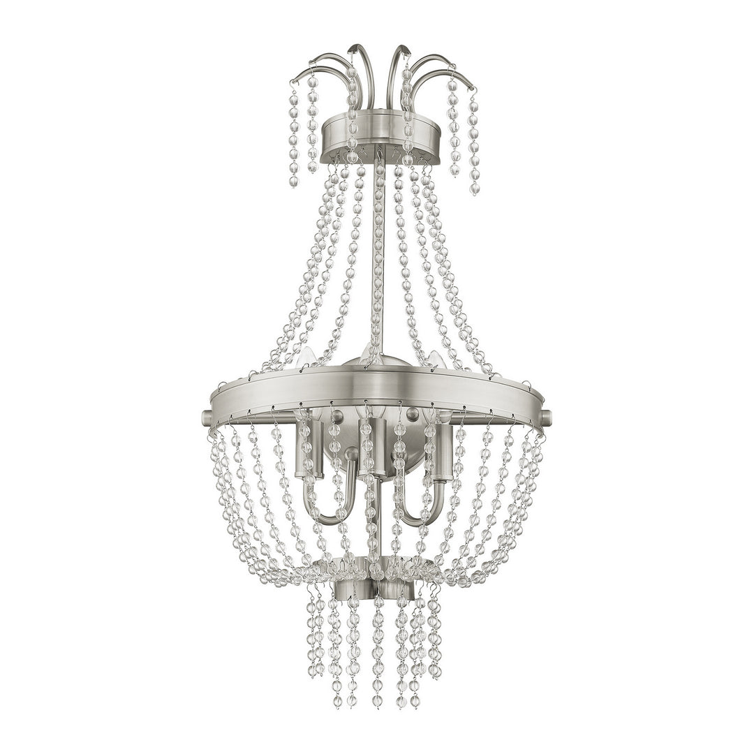 Livex Valentina 51874-91 Wall Sconce Light - Brushed Nickel