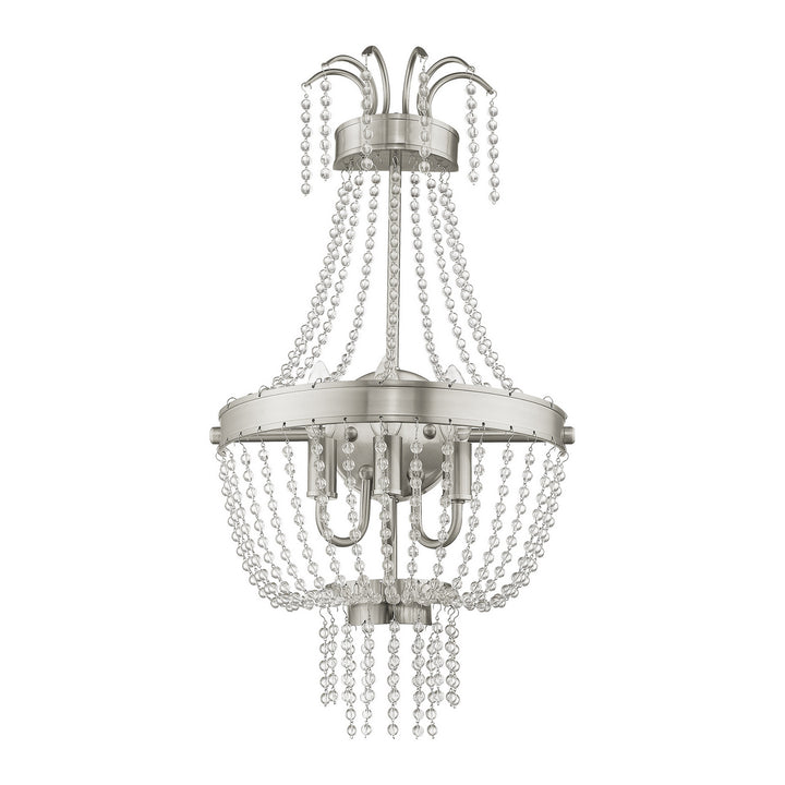 Livex Valentina 51874-91 Wall Sconce Light - Brushed Nickel