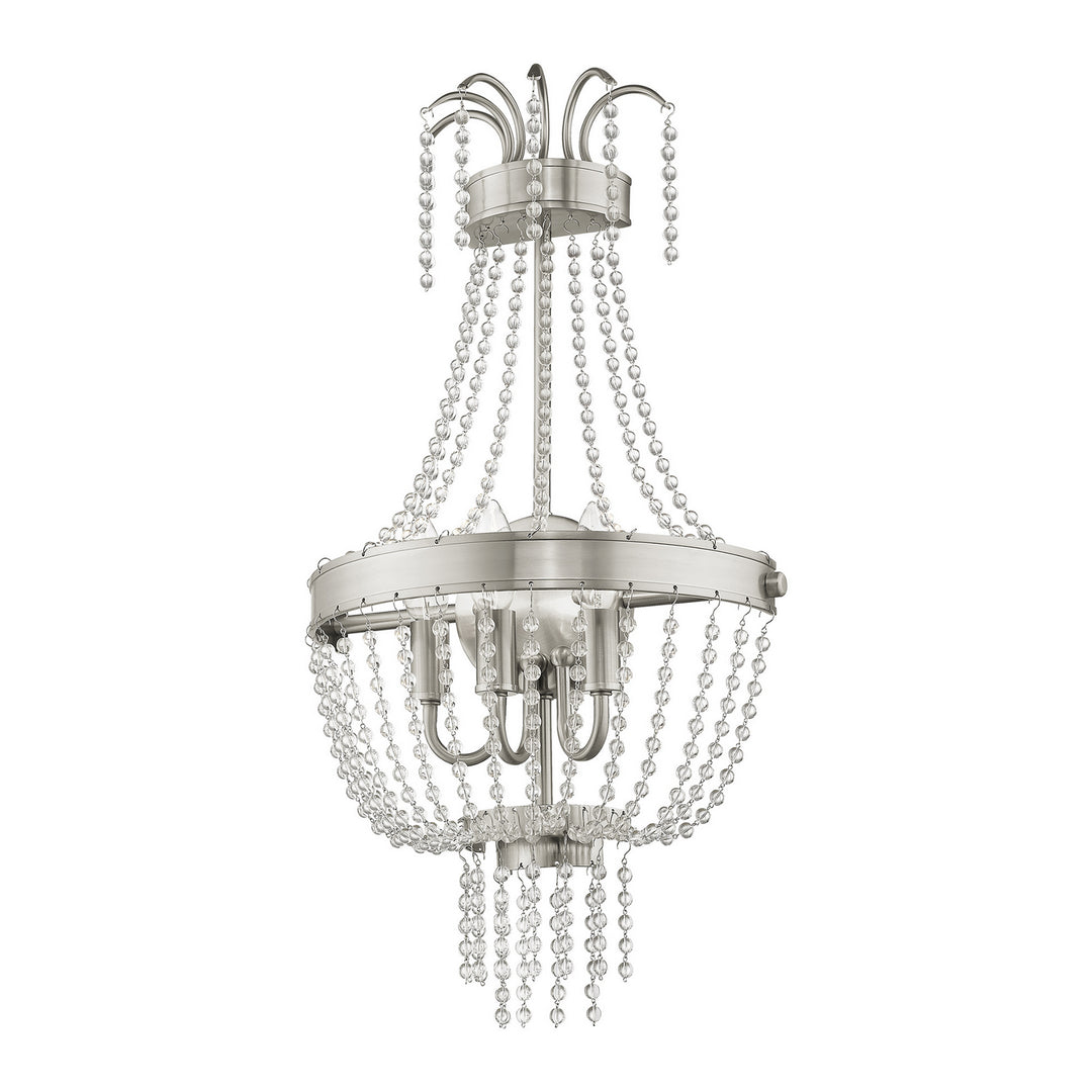 Livex Valentina 51874-91 Wall Sconce Light - Brushed Nickel