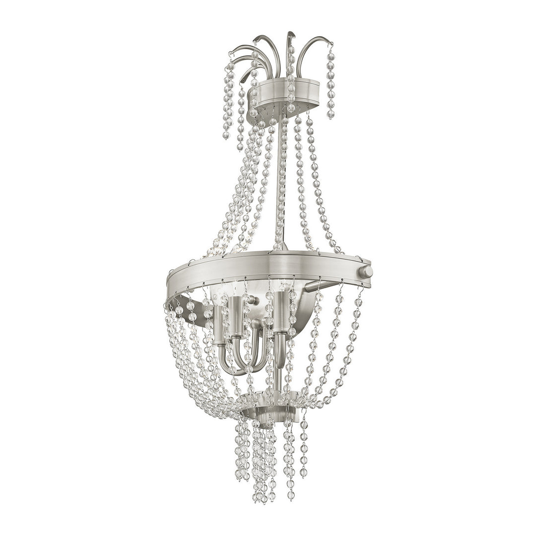 Livex Valentina 51874-91 Wall Sconce Light - Brushed Nickel