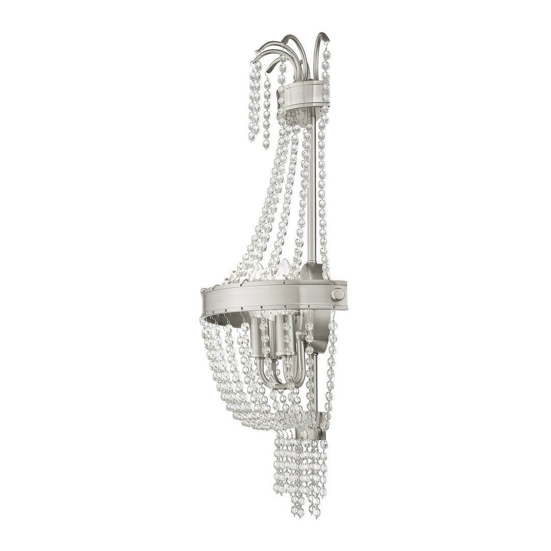 Livex Valentina 51874-91 Wall Sconce Light - Brushed Nickel