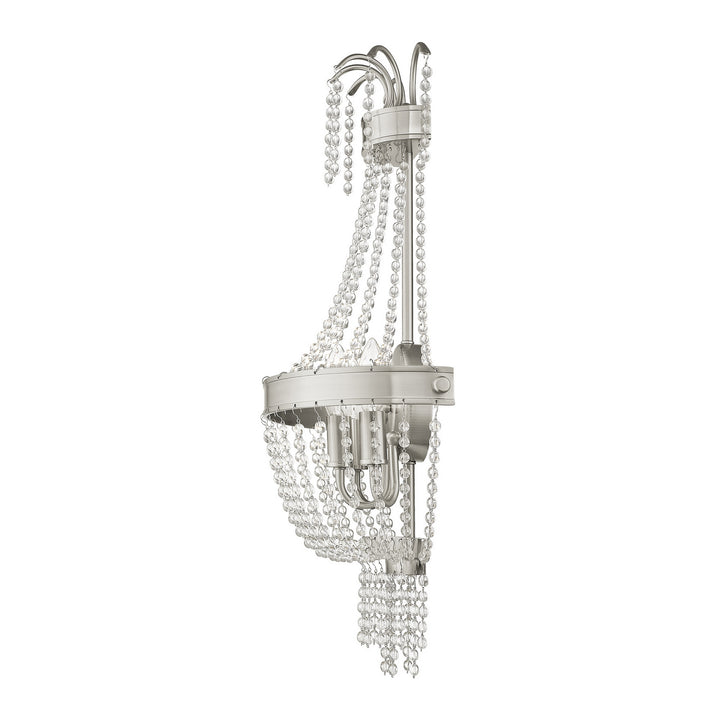 Livex Valentina 51874-91 Wall Sconce Light - Brushed Nickel