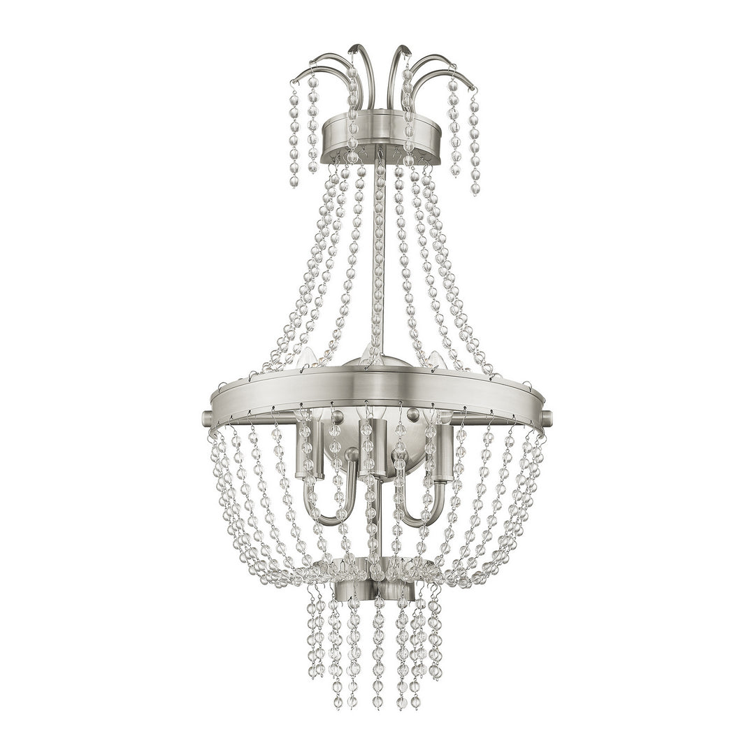 Livex Valentina 51874-91 Wall Sconce Light - Brushed Nickel