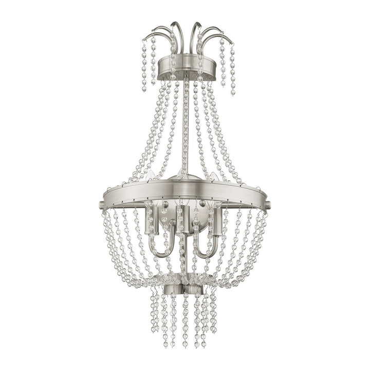 Livex Valentina 51874-91 Wall Sconce Light - Brushed Nickel