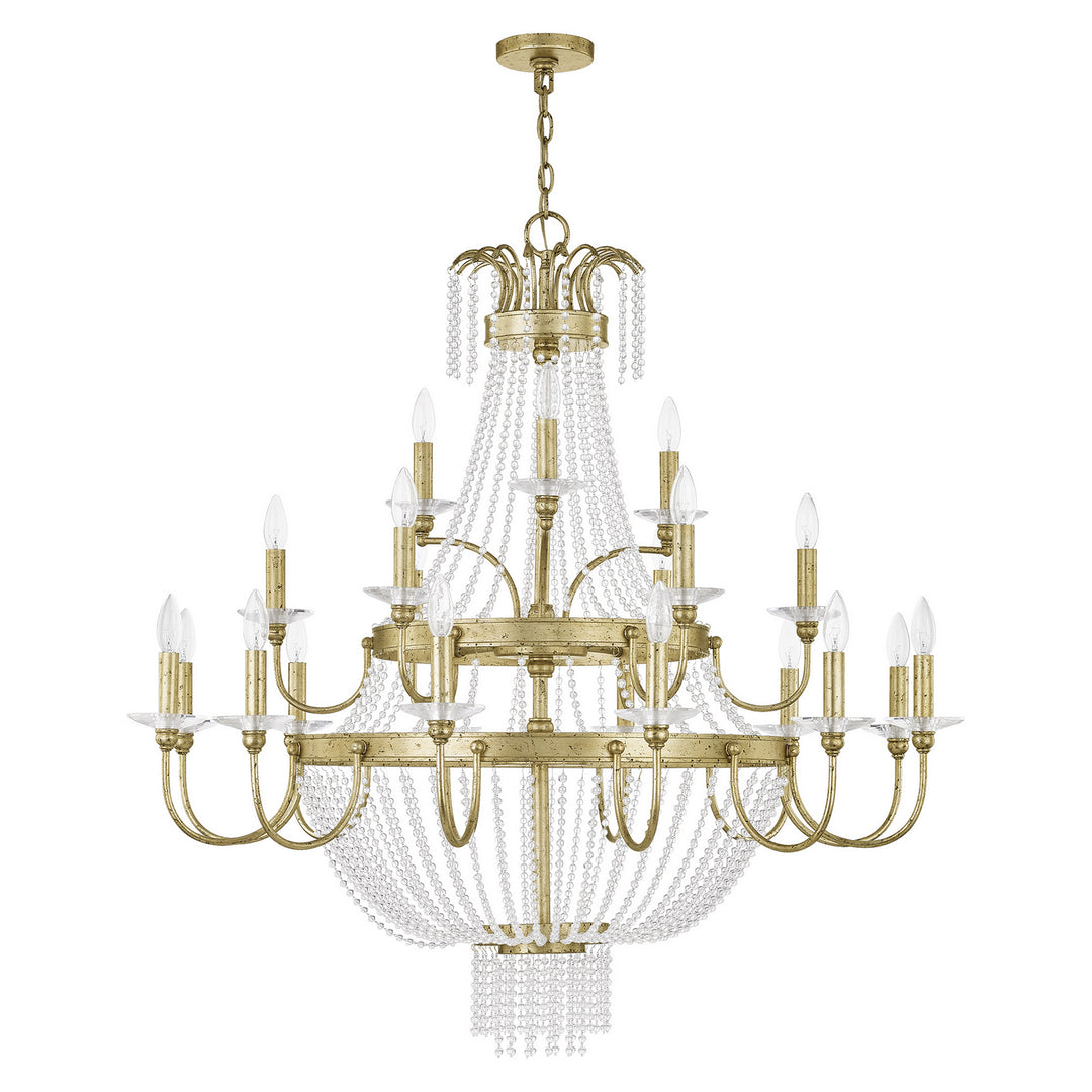 Livex Valentina 51877-28 Chandelier Light - Hand Applied Winter Gold