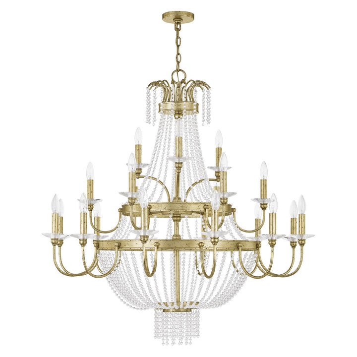 Livex Valentina 51877-28 Chandelier Light - Hand Applied Winter Gold