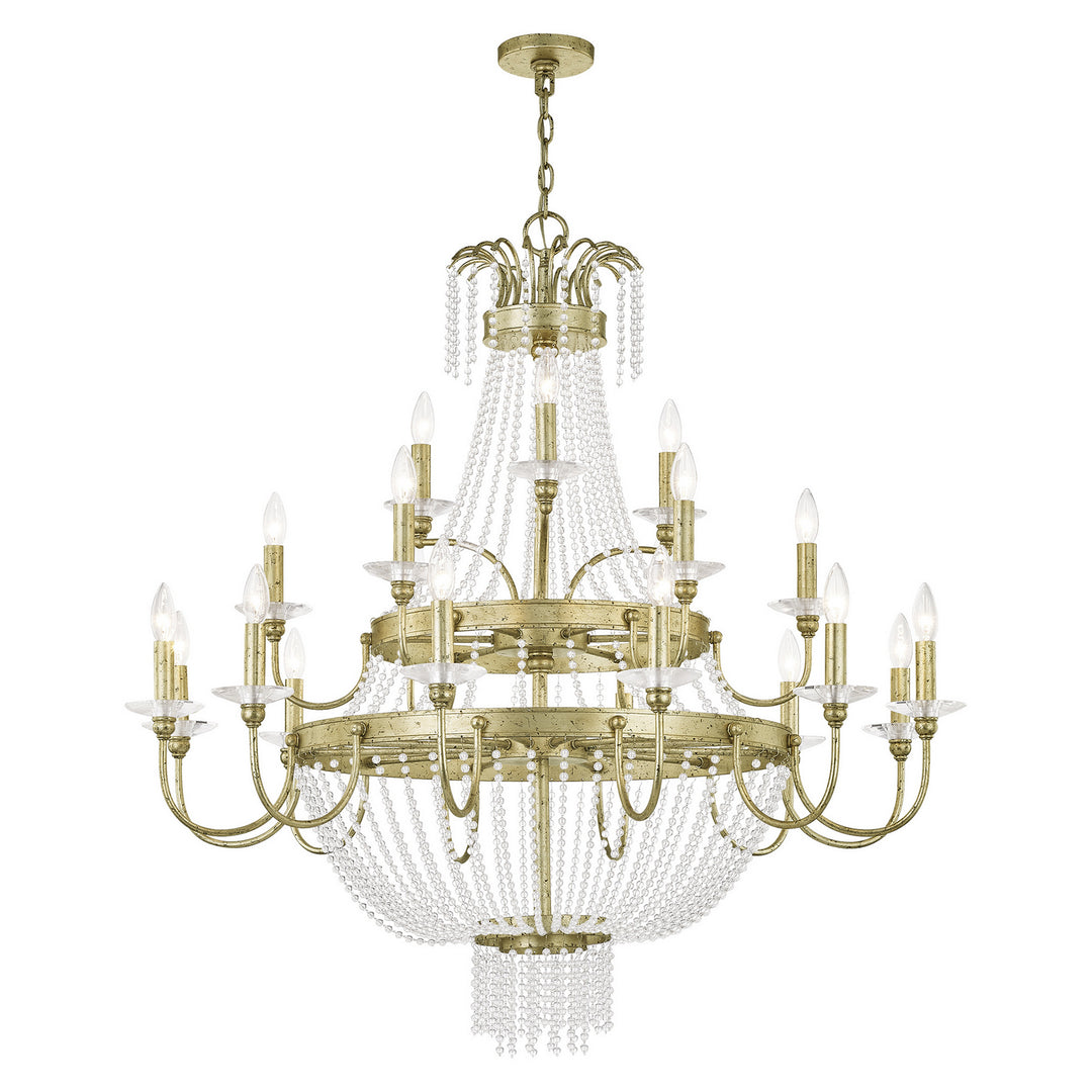 Livex Valentina 51877-28 Chandelier Light - Hand Applied Winter Gold