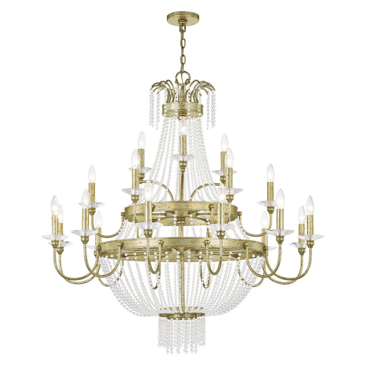 Livex Valentina 51877-28 Chandelier Light - Hand Applied Winter Gold
