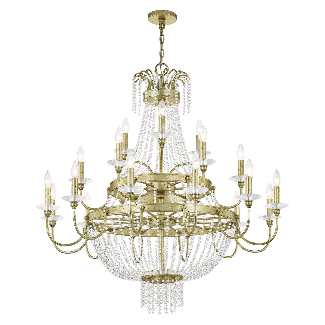 Livex Valentina 51877-28 Chandelier Light - Hand Applied Winter Gold