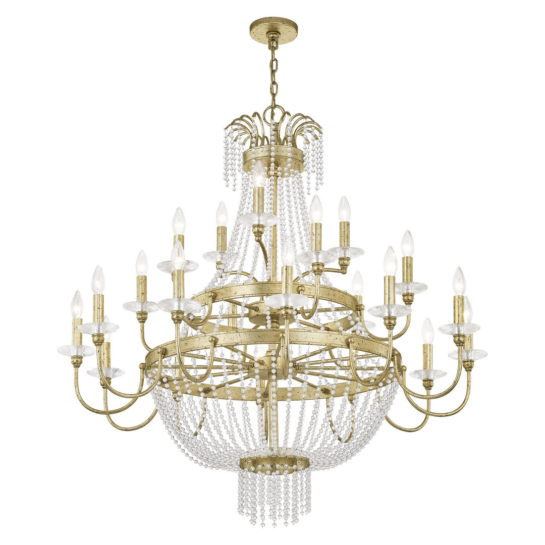 Livex Valentina 51877-28 Chandelier Light - Hand Applied Winter Gold