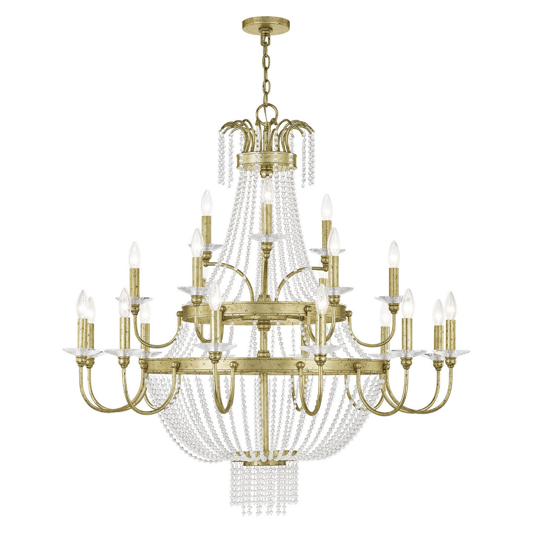 Livex Valentina 51877-28 Chandelier Light - Hand Applied Winter Gold