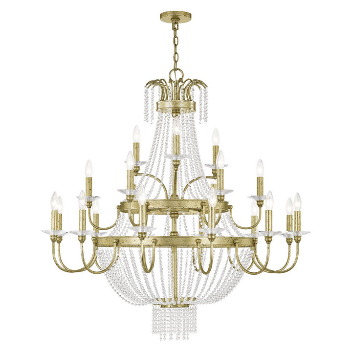 Livex Valentina 51877-28 Chandelier Light - Hand Applied Winter Gold