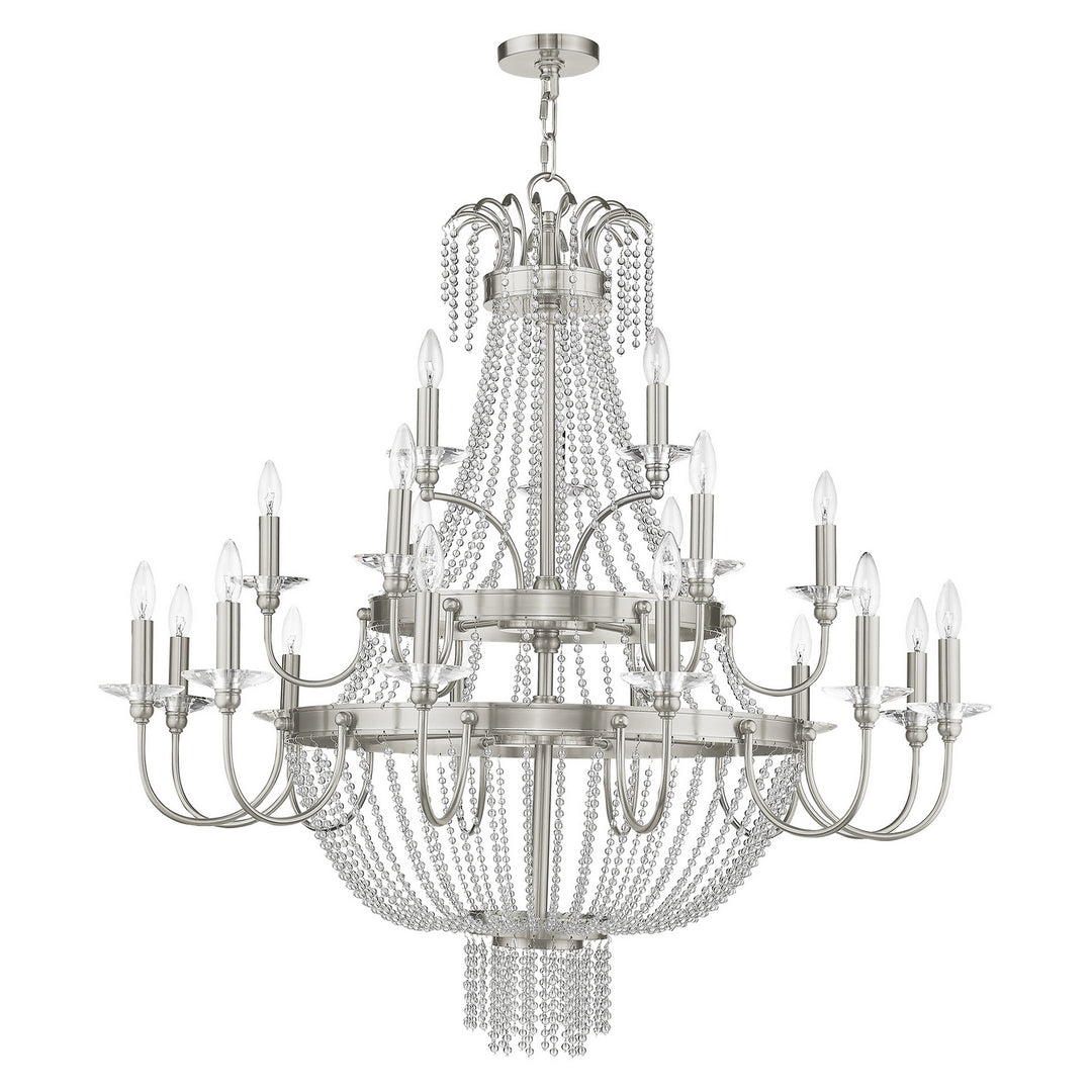 Livex Valentina 51877-91 Chandelier Light - Brushed Nickel