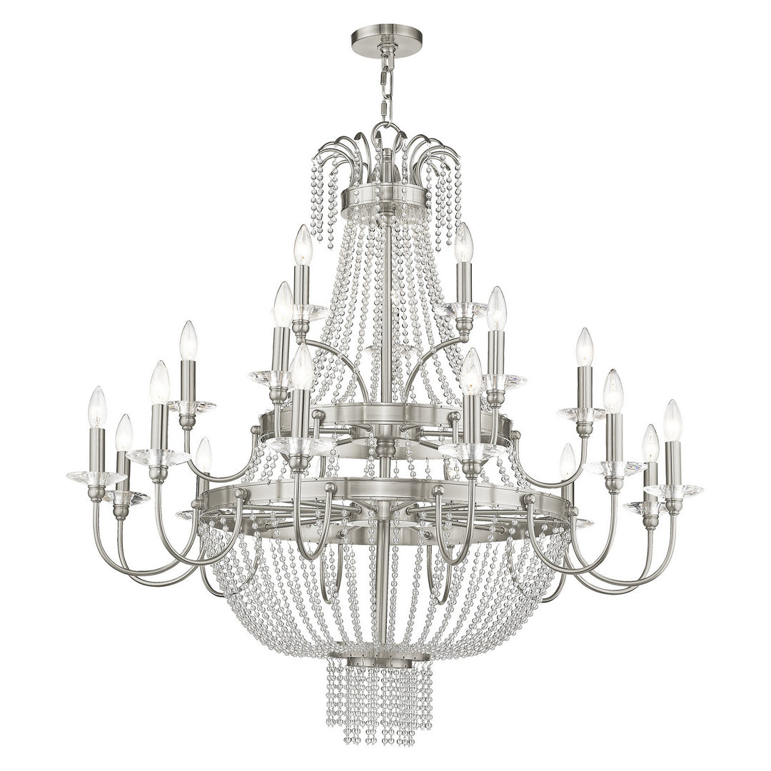 Livex Valentina 51877-91 Chandelier Light - Brushed Nickel