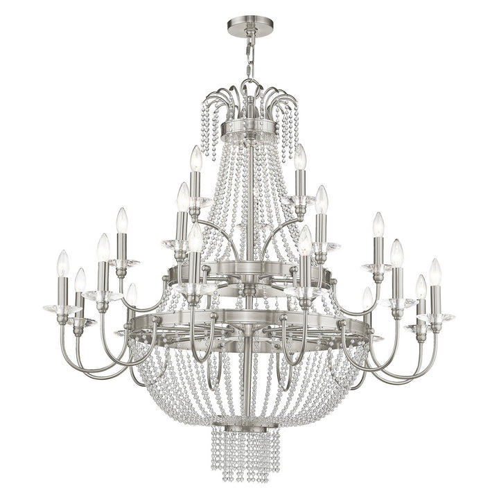 Livex Valentina 51877-91 Chandelier Light - Brushed Nickel