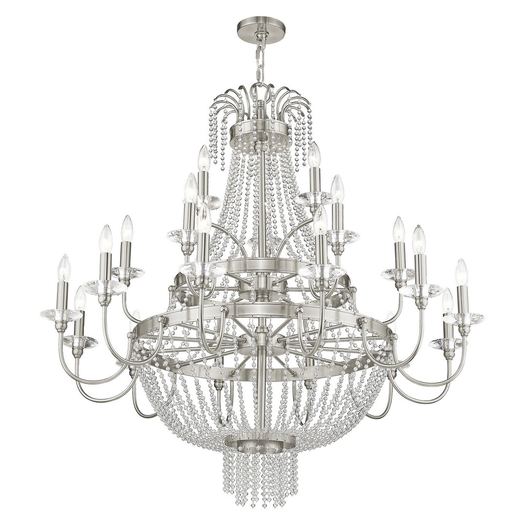 Livex Valentina 51877-91 Chandelier Light - Brushed Nickel
