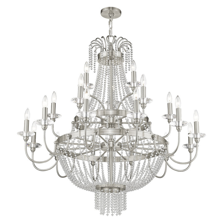 Livex Valentina 51877-91 Chandelier Light - Brushed Nickel