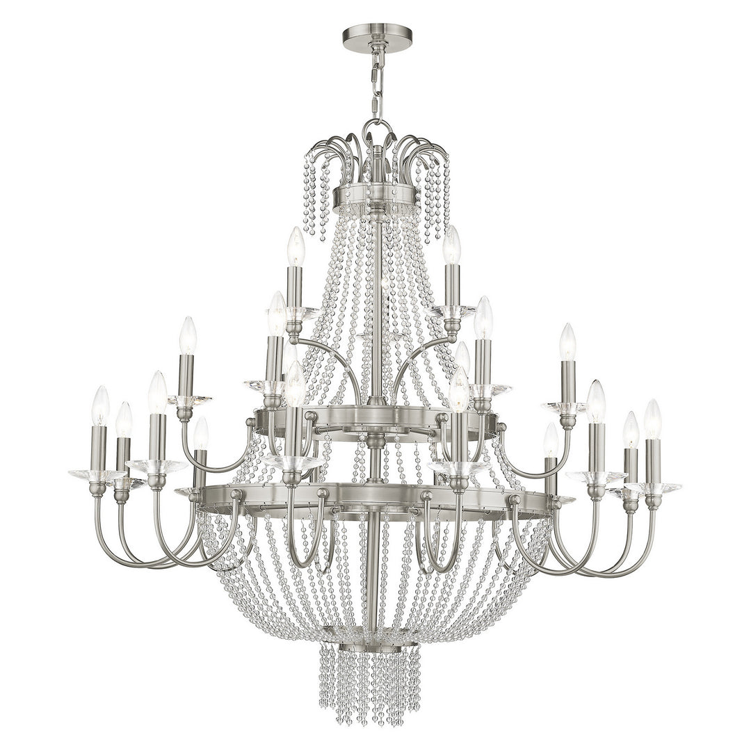Livex Valentina 51877-91 Chandelier Light - Brushed Nickel