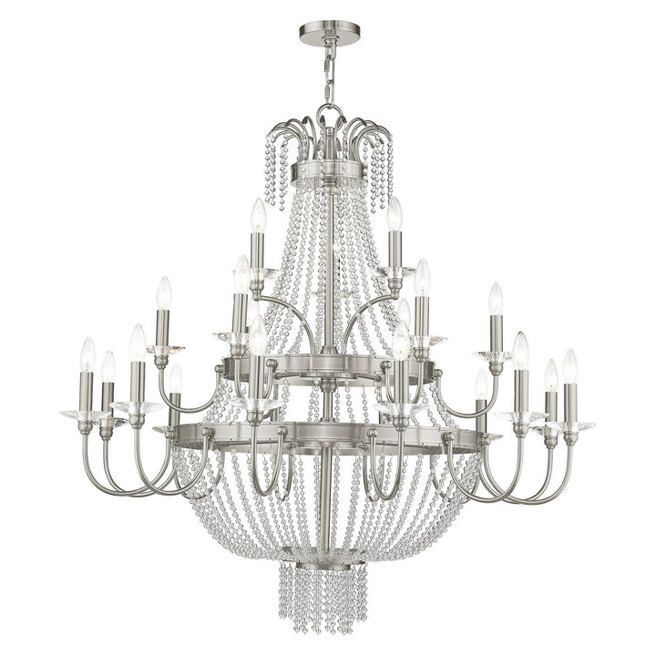 Livex Valentina 51877-91 Chandelier Light - Brushed Nickel