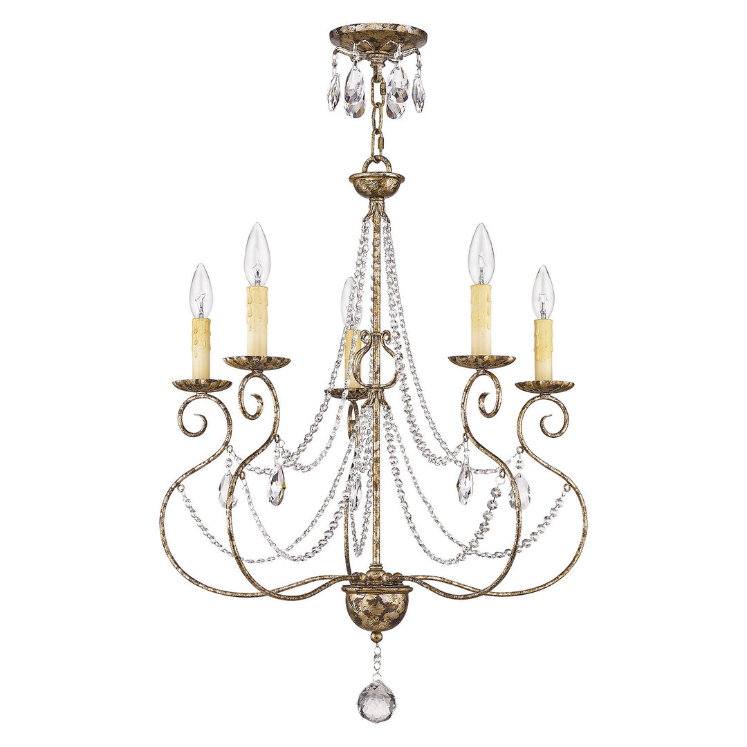 Livex Isabella 51905-36 Chandelier Light - Hand Applied European Bronze