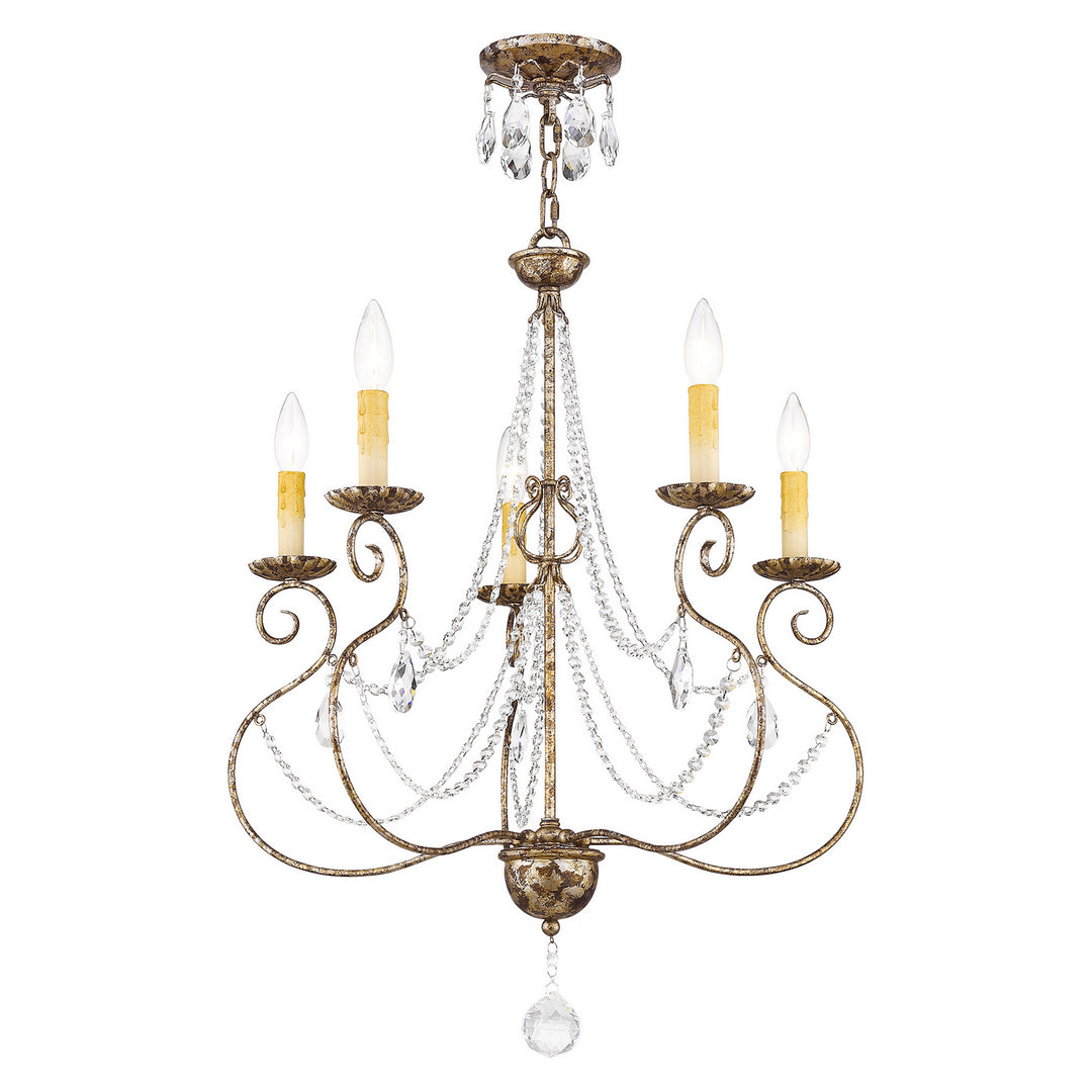Livex Isabella 51905-36 Chandelier Light - Hand Applied European Bronze