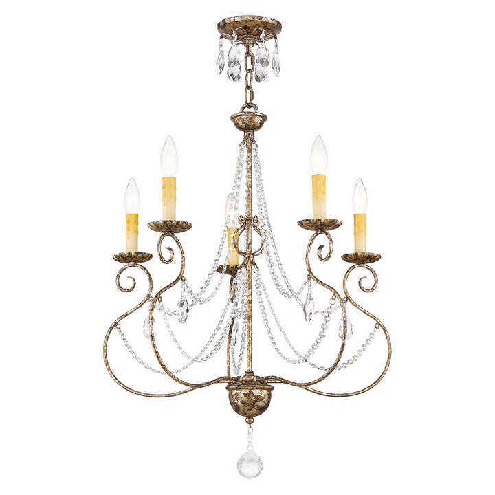 Livex Isabella 51905-36 Chandelier Light - Hand Applied European Bronze