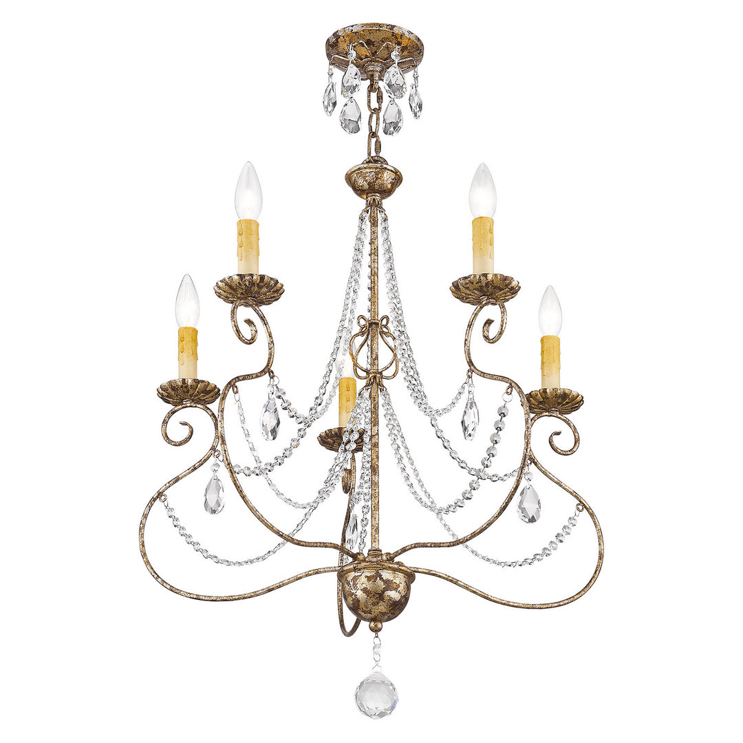 Livex Isabella 51905-36 Chandelier Light - Hand Applied European Bronze