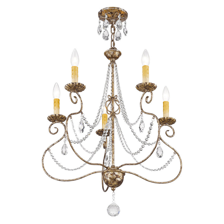 Livex Isabella 51905-36 Chandelier Light - Hand Applied European Bronze