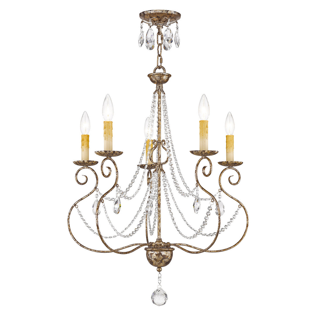 Livex Isabella 51905-36 Chandelier Light - Hand Applied European Bronze