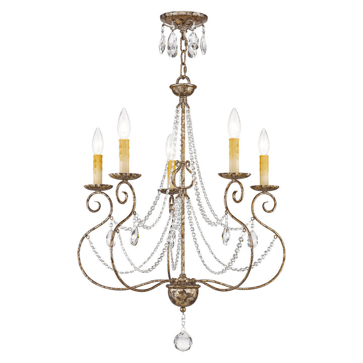 Livex Isabella 51905-36 Chandelier Light - Hand Applied European Bronze