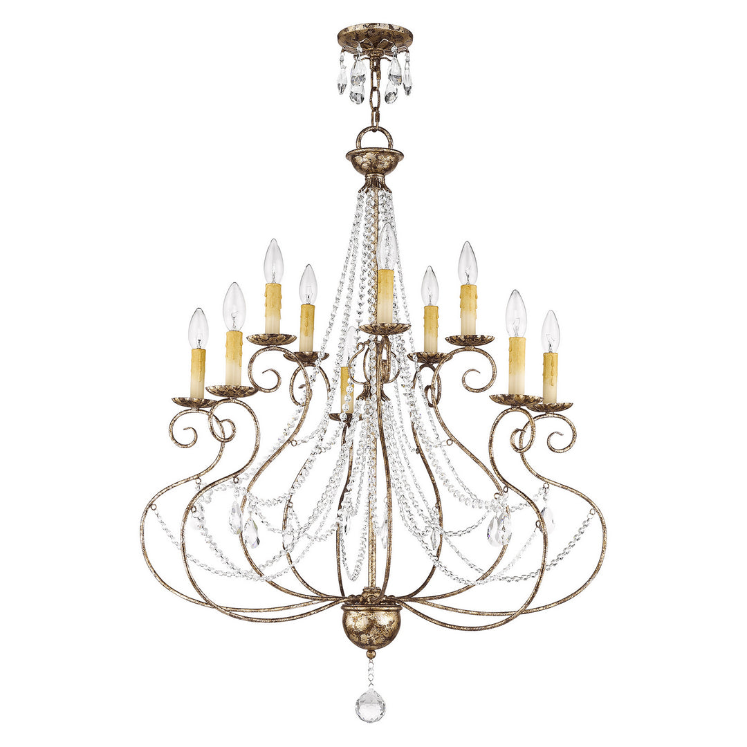 Livex Isabella 51909-36 Chandelier Light - Hand Applied European Bronze