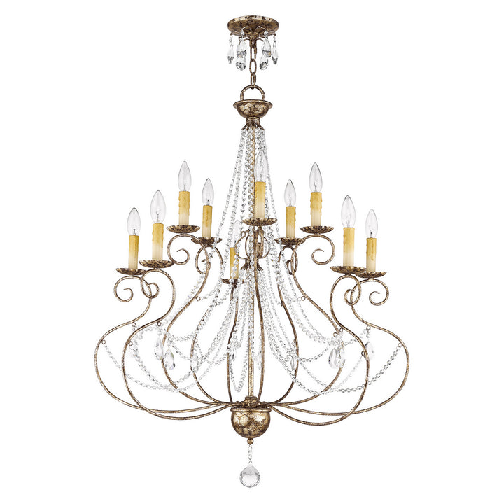 Livex Isabella 51909-36 Chandelier Light - Hand Applied European Bronze
