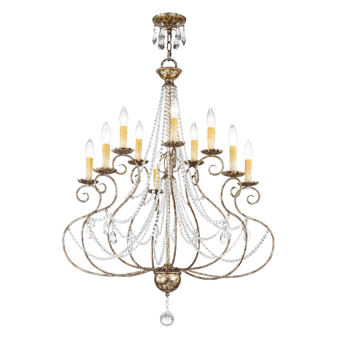 Livex Isabella 51909-36 Chandelier Light - Hand Applied European Bronze